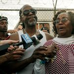 Ernest brother's Melvin Askew Jr., and his aunt, Joyce Cannady, speak to reporters. <br/>